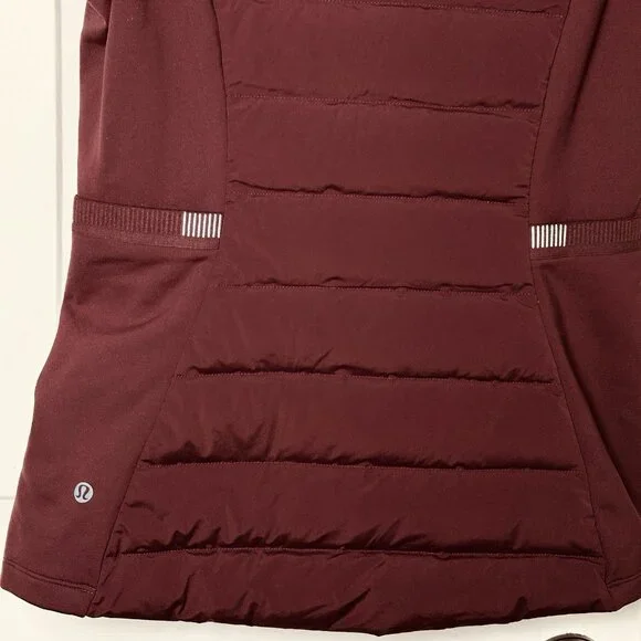 Lululemon Womens Vest Down For It All Goose Down Vest Size 8 D.Red 700 Fill $148 - Picture 8 of 13